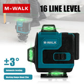 4D Laser Level 16 Lines Horizontal And Vertical With Remote Control Green 360°Self-leveling Laser Levels For Makita Battery Pin